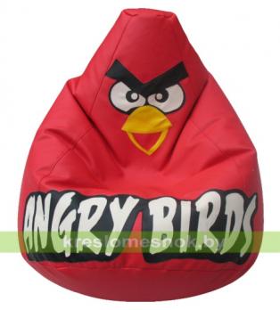 Кресло мешок Красная Птичка  экокожа