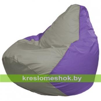 Кресло-мешок Груша Макси Г2.1-346 (основа сиреневая, вставка серая)