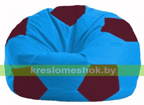 Кресло мешок Мяч М1.1-281 (основа голубая, вставка бордовая)