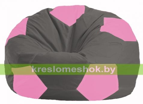 Кресло мешок Мяч М1.1-364 (основа серая тёмная, вставка розовая)