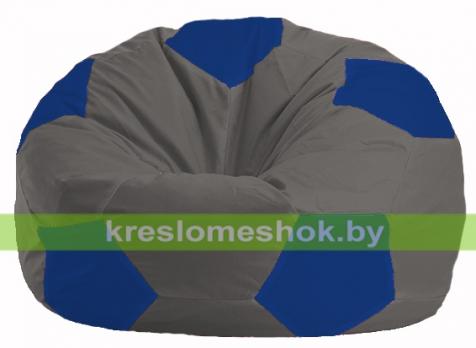 Кресло мешок Мяч М1.1-369 (основа серая тёмная, вставка синяя)