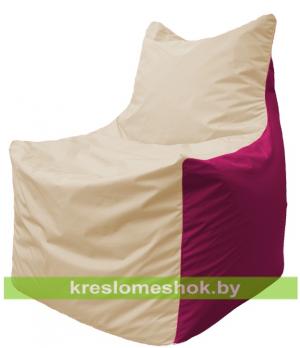 Кресло мешок Фокс Ф2.1-131 (основа бежевая, вставка фуксия)