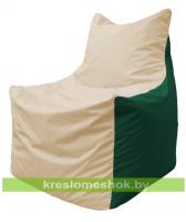 Кресло мешок Фокс Ф2.1-137 (основа бежевая, вставка зеленая темная)