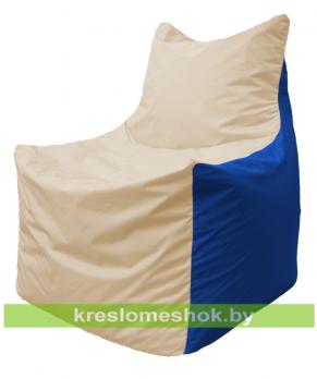 Кресло мешок Фокс Ф2.1-139 (основа бежевая, вставка синяя)