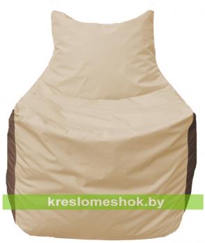 Кресло мешок Фокс Ф2.1-146 (основа бежевая, вставка коричневая)