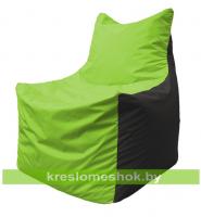 Кресло мешок Фокс Ф2.1-153 (основа салатовая, вставка черная)