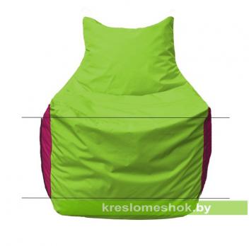 Кресло мешок Фокс Ф2.1-154 (основа салатовая, вставка фуксия)