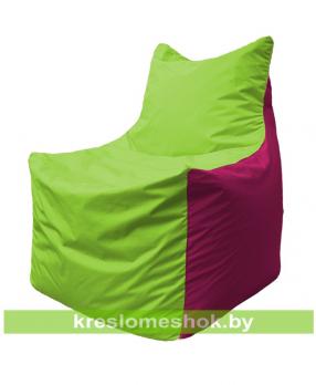 Кресло мешок Фокс Ф2.1-154 (основа салатовая, вставка фуксия)