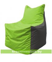 Кресло мешок Фокс Ф2.1-156 (основа салатовая, вставка серая темная)