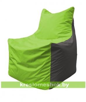 Кресло мешок Фокс Ф2.1-156 (основа салатовая, вставка серая темная)