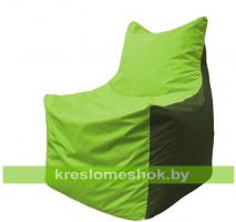 Кресло мешок Фокс Ф2.1-157 (основа салатовая, вставка оливковая темная)