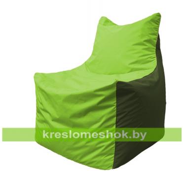 Кресло мешок Фокс Ф2.1-157 (основа салатовая, вставка оливковая темная)