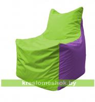 Кресло мешок Фокс Ф2.1-158 (основа салатовая, вставка сиреневая)