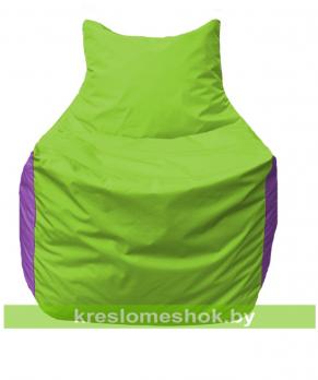 Кресло мешок Фокс Ф2.1-158 (основа салатовая, вставка сиреневая)