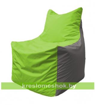 Кресло мешок Фокс Ф2.1-160 (основа салатовая, вставка серая)