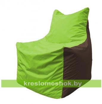 Кресло мешок Фокс Ф2.1-165 (основа салатовая, вставка коричневая)