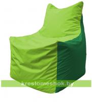 Кресло мешок Фокс Ф2.1-166 (основа салатовая, вставка зеленая)