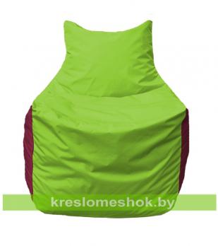 Кресло мешок Фокс Ф2.1-169 (основа салатовая, вставка бордовая)