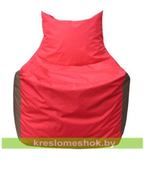 Кресло мешок Фокс Ф2.1-177 (основа красная, вставка коричневая)