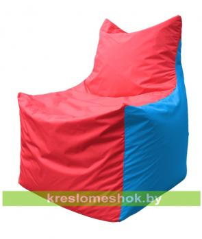 Кресло мешок Фокс Ф2.1-179 (основа красная, вставка голубая)