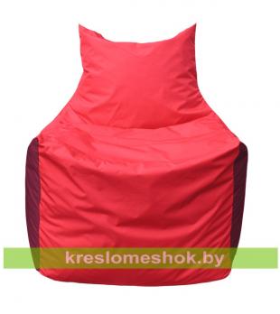 Кресло мешок Фокс Ф2.1-180 (основа красная, вставка бордовая)
