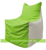 Кресло мешок Фокс Ф2.1-183 (основа салатовая, вставка белая)