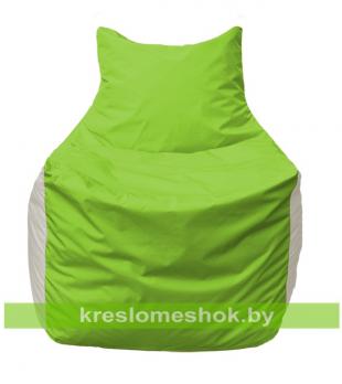 Кресло мешок Фокс Ф2.1-183 (основа салатовая, вставка белая)
