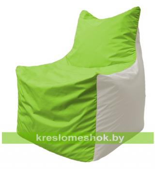 Кресло мешок Фокс Ф2.1-183 (основа салатовая, вставка белая)