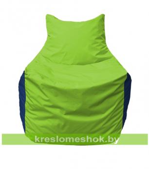 Кресло мешок Фокс Ф2.1-184 (основа салатовая, вставка синяя темная)