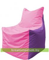 Кресло мешок Фокс Ф2.1-194 (основа розовая, вставка сиреневая)