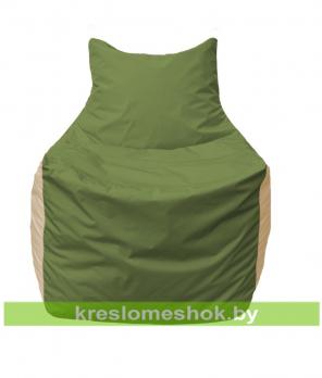 Кресло мешок Фокс Ф2.1-225 (основа оливковая, вставка бежевая)