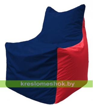 Кресло мешок Фокс Ф2.1-46 (основа синяя тёмная, вставка красная)