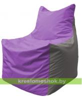 Кресло мешок Фокс Ф2.1-106 (основа сиреневая, вставка серая)