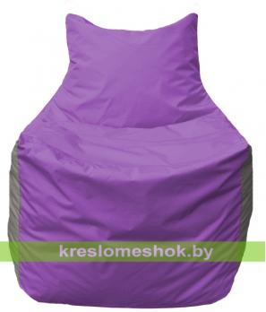 Кресло мешок Фокс Ф2.1-106 (основа сиреневая, вставка серая)