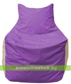 Кресло мешок Фокс Ф2.1-107 (основа сиреневая, вставка бежевая)