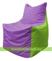 Кресло мешок Фокс Ф2.1-108 (основа сиреневая, вставка салатовая)