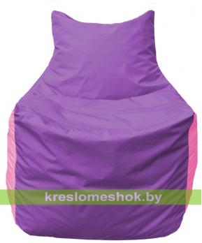 Кресло мешок Фокс Ф2.1-109 (основа сиреневая, вставка розовая)