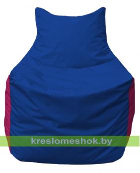 Кресло мешок Фокс Ф2.1-116 (основа васильковая, вставка фуксия)