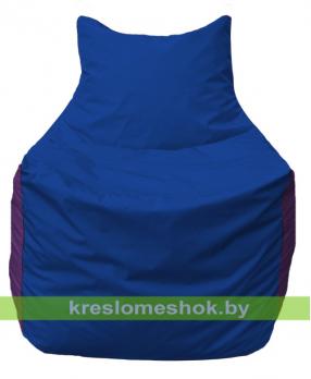 Кресло мешок Фокс Ф2.1-117 (основа васильковая, вставка фиолетовая)