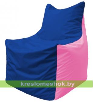 Кресло мешок Фокс Ф2.1-120 (основа васильковая, вставка розовая)