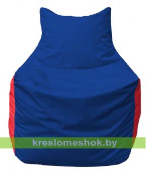 Кресло мешок Фокс Ф2.1-122 (основа васильковая, вставка красная)