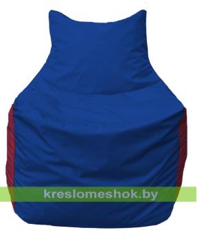 Кресло мешок Фокс Ф2.1-123 (основа васильковая, вставка бордовая)