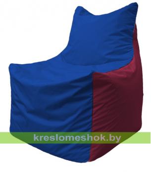 Кресло мешок Фокс Ф2.1-123 (основа васильковая, вставка бордовая)