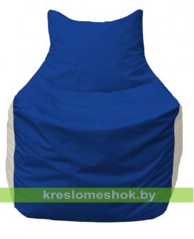Кресло мешок Фокс Ф2.1-125 (основа васильковая, вставка белая)