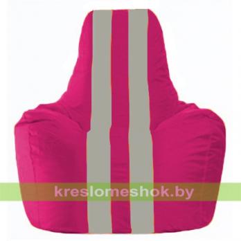 Кресло-мешок Спортинг С1.1-374 (основа фуксия, вставка серая)