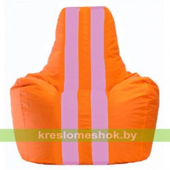 Кресло-мешок Спортинг С1.1-601 (основа оранжевая, вставка розовая)
