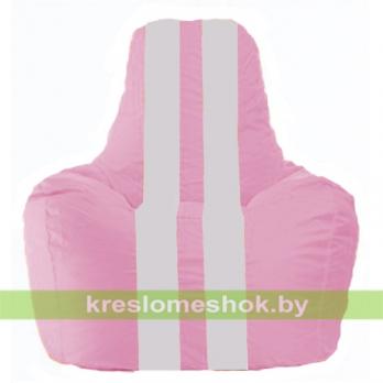 Кресло-мешок Спортинг С1.1-189 (основа розовая, вставка белая)
