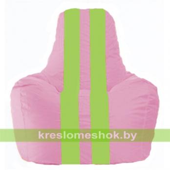 Кресло-мешок Спортинг С1.1-197 (основа розовая,в ставка салатовая)