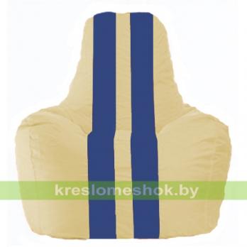 Кресло мешок Спортинг С1.1-139 (основа бежевая, вставка синяя)