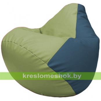 Бескаркасное кресло-мешок Груша Г2.3-1903 оливковый, синий